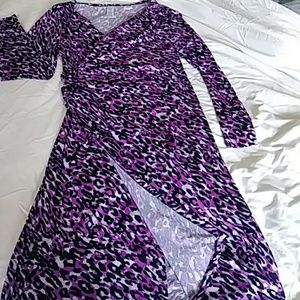 Purple and lavender leopard style dress